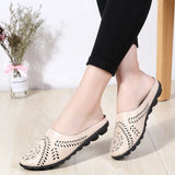 New Low Heels Slippers For Women Round Toe Flat Ladies Shoes Fashion Designer Comfortable Outdoor Female Casual