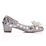 Queen Wedding Shoes Bride Women Pumps High Heels Princess Cinderella Evening Party