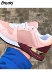New Arrival Women Sneakers Fashion Mixed Color Casual Sports Running Shoes For Woman Suede Leather Comfort