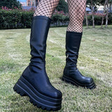 Gothic Style Motorcycle Boots Vampire Cosplay Knee-high Boots 2023 Winter Street Cool Punk Comfy Women