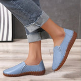 New Spring Ladies Flat-soled Elderly Shoes Retro Loafers Black Women's Shoes Fashion All-match Temperament Shallow
