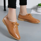 Leather Summer Loafers Shoes Women Casual Shoes Moccasins Soft Pointed Toe Ladies Footwear Women Flats Shoes