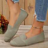 Breakj Size Casual Shoes Female Spring And Summer New Single Shoes Round Head Flat Fly Weave Lazy