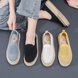 Spring Women's Breathable Sneakers Flat Casual Shoes Slip on Ladies Loafers Vulcanized Shoes Walking Sneaker