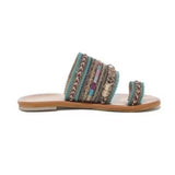 Women Shoe Summer Greek Style Boho Folk-Custom Artisanal Ladies Flat Slippers Casual Breathable Comfortable Beach Women