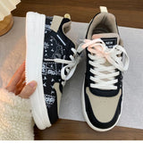 2023 Winter New All-match Korean Version Thick-soled White Shoes Lovers Student Casual Sneakers Zapatillas
