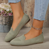 Breakj Size Single Shoe Autumn New Style Fly Weave Net Surface Shallow Foot Pedal Lazy Flat Bottom Casual Women's Shoe