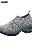 Autumn Women Breathable Mesh Sneakers Elastic Slip On Platform Vulcanized Shoes Running Shoes Walking Tennis Sock