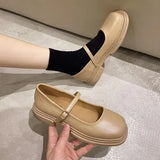 Woman Flats Clogs Platform Casual Female Sneakers Oxfords Modis All-Match British Style Dress Creepers New Leather Cross