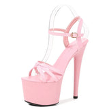 Breakj Leather Sandals Special High Heels Heel Sexy Black Waterproof Platform Hate Day Superb High Slippers Female