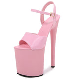 Breakj Patent Leather 20Cm High Heels Heel Sexy Waterproof Platform Hate Day Superb High Sandals Female