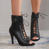 Sexy High Heels Sandals Women Summer Fashion Comfort Peep Toe Boots Stilettos Jazz Dance Female Shoes Party Sandalias