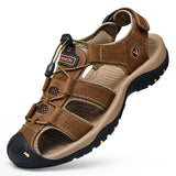 Men Shoes 2023 Genuine Leather Men Sandals Outdoor Male Beach Slippers Man Sandals Plus Size