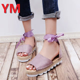 6 Colours Women Sandals Plus 35-44 Summer Shoes With Platform Female Ankle Strap Flat Sandalias Mujer Casual Beach Femme