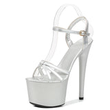 Breakj Leather Sandals Special High Heels Heel Sexy Black Waterproof Platform Hate Day Superb High Slippers Female
