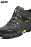 Men Platform Boots Outdoor Male Hiking Boots High Quality Combat Boots Waterproof Leather Sneakers Safety Work Shoes Men