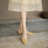 Summer New Band Women Sandal Fashion Pointed Toe Cross Strpa Gladiator Shoes Dress Flat