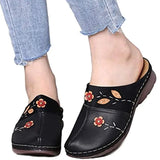 2023 New Women Clogs Sandals Ladies Comfort Closed Toe Wedges Platform Shoes Flower Slipper Summer Slipper Women