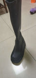 Fashion Platform Boots Chunky Heel Wedges Mid Calf Women Boots Casual Brand Thick Bottom Winter Shoes