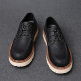 Men Casual Shoes outdoor lace up fashion Leather Shoe outdoor Shoes Zapatos Casuales Hombres oxfords Men leather