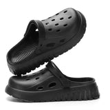 Summer Outdoor Hole Shoes for Women 2024 Solid Closed Toe Clogs Beach Slippers Woman Eva Non-Slip Cloud Slides