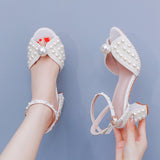 Breakj Cm Thick Heel Sandals Square Thick Heel Sandals White Wedding Dress Sandals Pearl Wedding Shoes