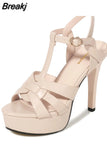 NEW 2023 Women's Platform Sandals Shoes Woman 11.5cm High Heels Shoes Lady Sexy Party Wedding Women