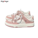 Women Sneakers Pink Tennis Lovely Girl Casual Shoes Female Student Low Top Platform Flats Ladies Vulcanize Casual