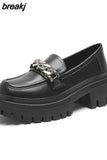 Heels Women's Loafers 2023 Fashion Authentic Leather Mirror Luxury Designer Pumps Shoes Ladies Party Elegant