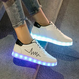 Sneakers for Women Casual Shoes Led Glowing Shoes for Men Fashion Flat Running Sneakers LED Rechargeable Couple's