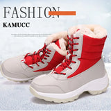 Women Boots Waterproof Winter Shoes Women Snow Boots Platform Keep Warm Ankle Winter Boots With Thick Fur Heels Botas Mujer