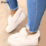 Women Boots 2023 New Winter Ankle Boots Suede Leather Snow Boots Plush Natural Fur Warm Slip-on Ladies Shoes Flats Plus Size