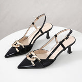 Women Pumps Fashion Metal Ladies Shoes Thin Heels Woman Party Pointed Toe Summer Sandals Lady High Heels for Female