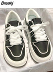 Autumn New Women's Flat Sneakers Plaid Women's Platform Casual Breathable Shoes Lace Up Vulcanized Shoes Tenis