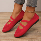 Mesh Women's Ballet Flat Shoes Comfortable Breathable Knitted Casual Shoes Women Plus Size Soft Sole Loafers Woman