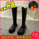 Legs Mm But Knee Boots Women's 2023 New Thick Soles Show Thin Legs Long And Tall Knight