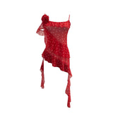 Pure Windy Irregular Lotus Side Hottie Slings Sling Vest Ribbon Ribbon Ribbon Ribbon Ribbon Ribbon Ribbon Sleeveless Top