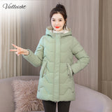 2021 Winter Women Jacket Long Hooded Cotton Padded Female Coat High Quality Warm Basic Outwear Parkas Women