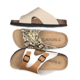 2023 New Summer Men Beach Cork Slippers Casual Double Buckle Clogs Outside Non-slip Water Slides