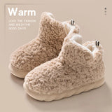 Women Warm Fur Slippers Winter New Thickened Cotton Shoes Indoor Outdoors Female Anti-slip Plush Snow Boots Fluffy
