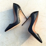Solid Patent Black Women Formal High Heels Elegant Ladies Pointed Toe Stiletto Pumps Chic Designer OL Dress