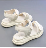 Mesh Breathable Comfor Women Sandals Retro Hook & Loop Open Toes Casual Beach Shoes Fashion Hollow Non-Slip Platform