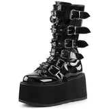 INS Brand Punk Gothic Zipper Buckle Rivit Thick Heel Platform women's Boots Cool Cosplay Women Motorcycle
