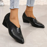 Spring and Autumn New Pointed Fashion Simple Leather Outerwear Versatile High Heel Shoes for Women's Single Shoes for