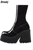 Platform Woman Ankle Boots 2023 Winter Gothic Style Punk Office Lady Fashion Comfy Cool Women Boots Shoes Big Size