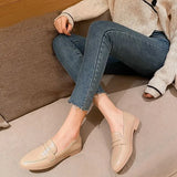 2023 New Arrival Women Flats Platforms Pointed Toe Genuine Leather Working Casual Shoes Woman Spring Summer
