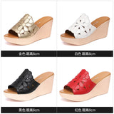 Heel Sandals Slippers Women Wear 2023 Summer New Style Muffin Thick Soles Waterproof Platform Fish Mouth Red High-Heeled