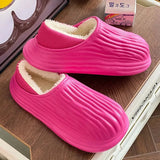 New Women's Waterproof Home Slippers Plush Warm Winter House Shoes Women Flat Non Slip Outdoor Indoor Cotton Slippers