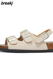 New Summer Beach Outside Women Cork Sandals Casual Non-slip Outdoor Gladiator