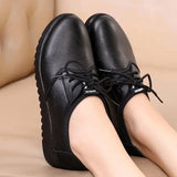 Kitchen Work Shoes for Women Restaurant Non-slip Walking Shoes Big Size 42 Flat Heel Oxford Flats Woman Fur